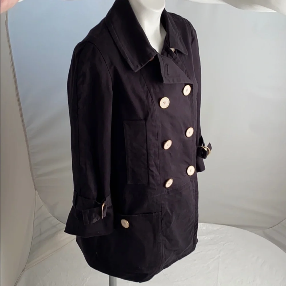 Marc by Marc Jacobs double breasted black trench pea coat M